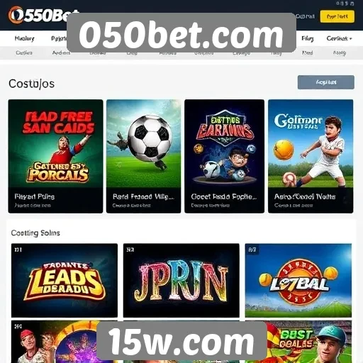 Oferta de jogos disponíveis no 050bet.com
